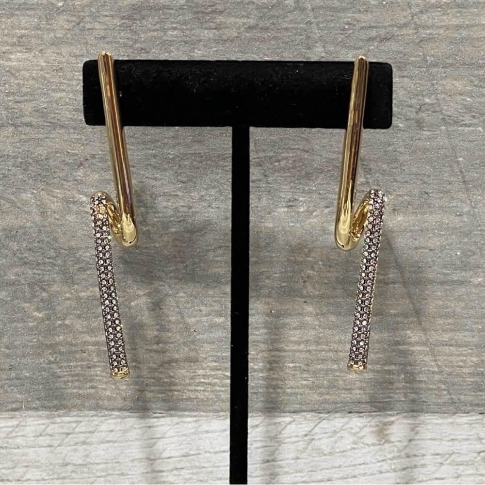 COPY - DEMARSON Onika Pavé Crystal Drop Goldtone Earrings